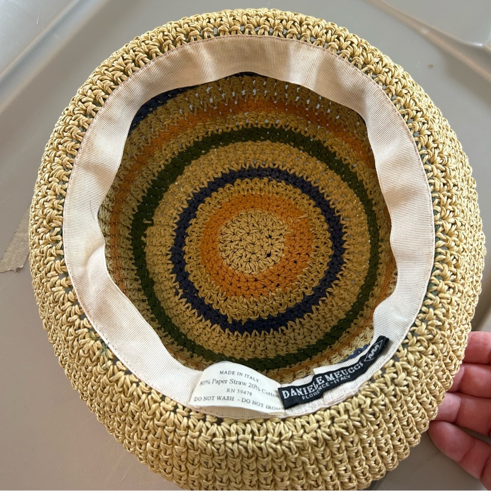 Daniele Meucci Italian Made Straw Hat. OS. - Picture 8 of 8